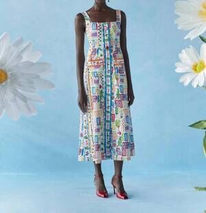 NEW CELIA B bunya dress in multicolor